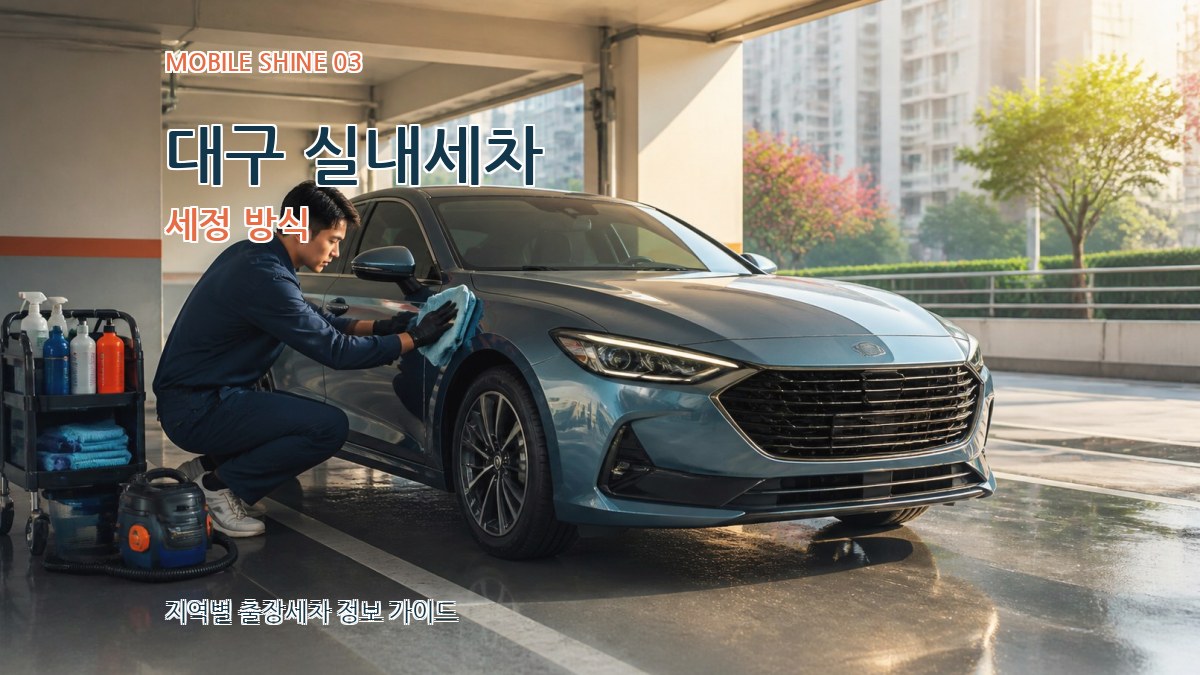 대구 실내세차 세정 방식