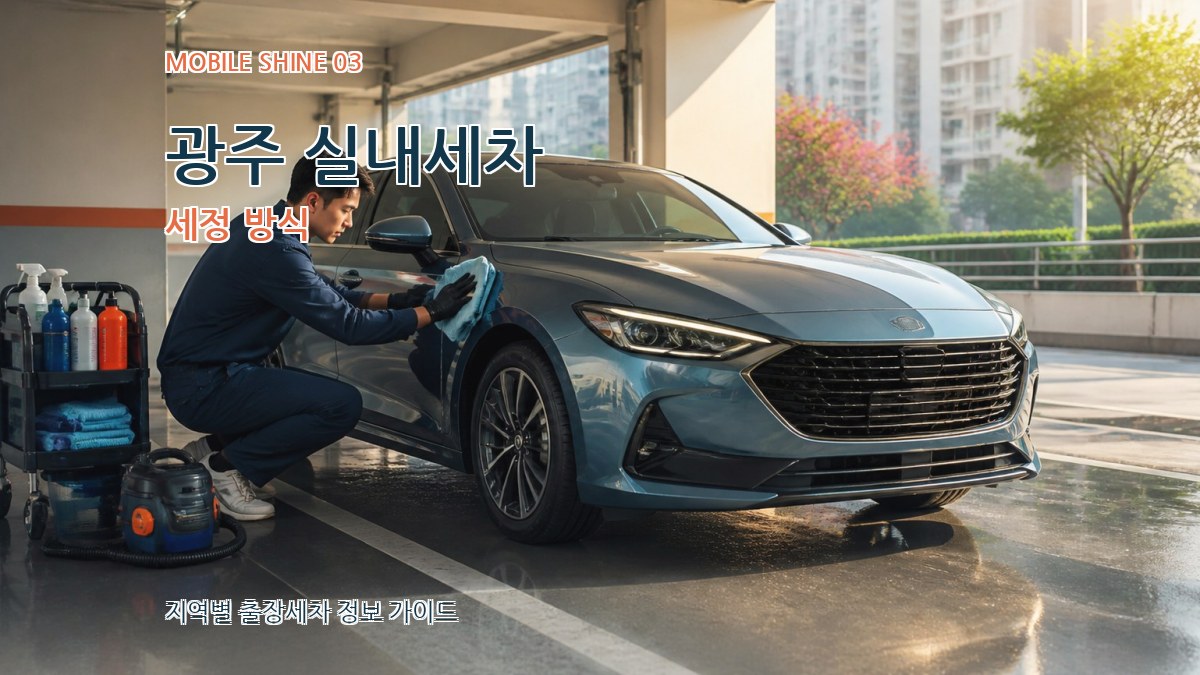 광주 실내세차 세정 방식