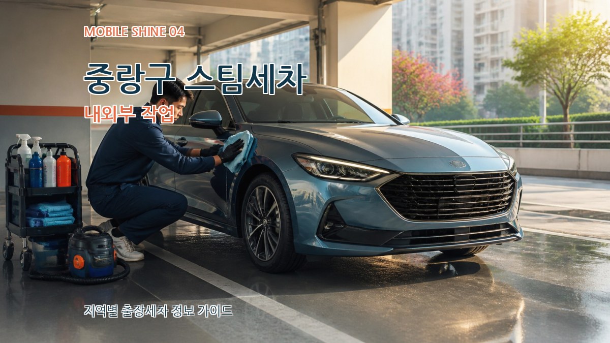 중랑구 스팀세차 내외부 작업