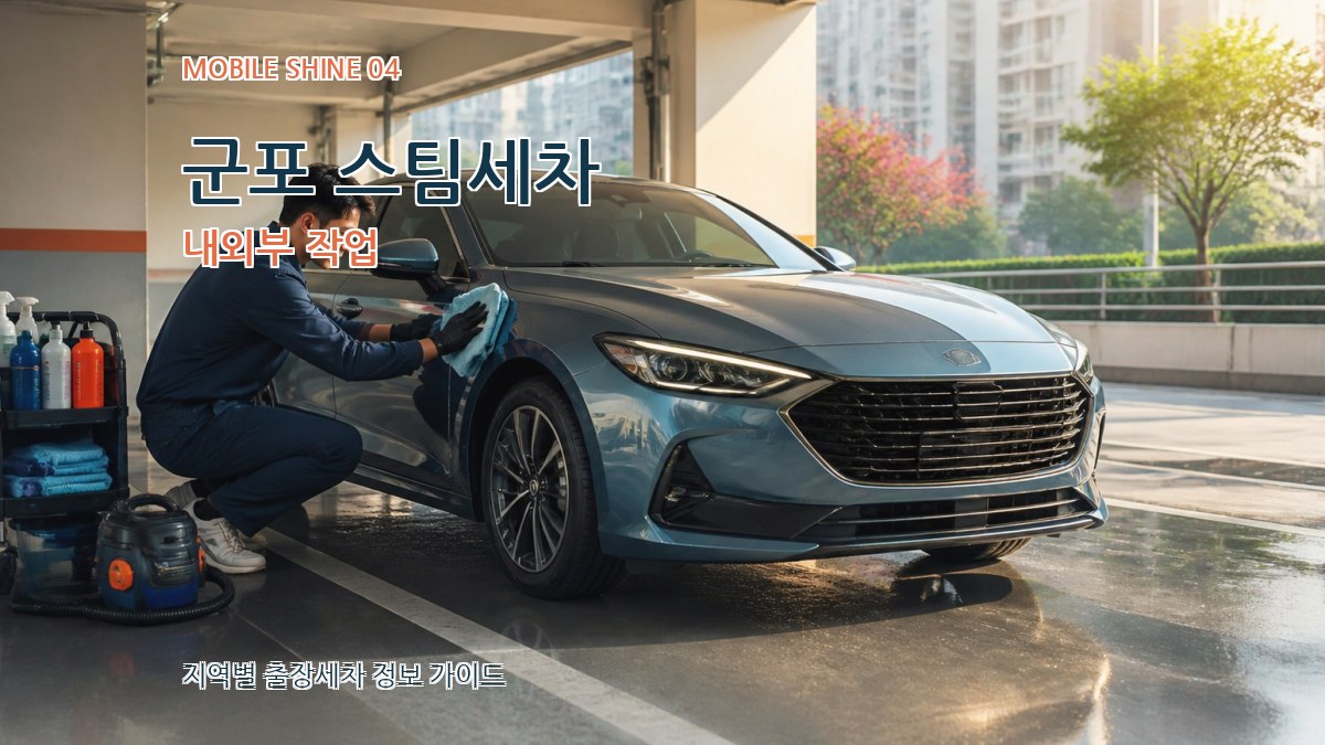 군포 스팀세차 내외부 작업