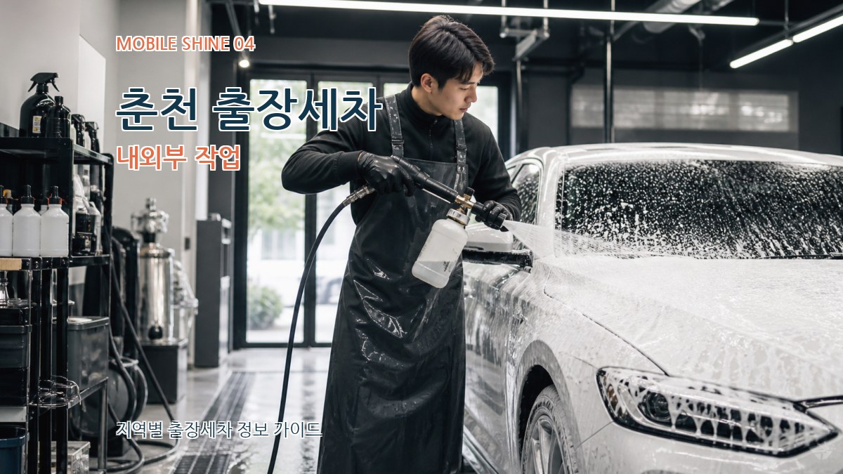 춘천 출장세차 내외부 작업