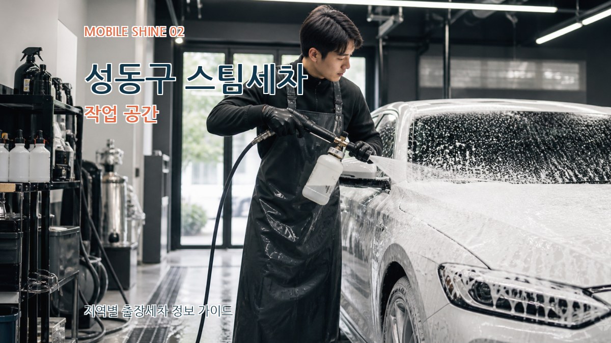 성동구 스팀세차 작업 공간