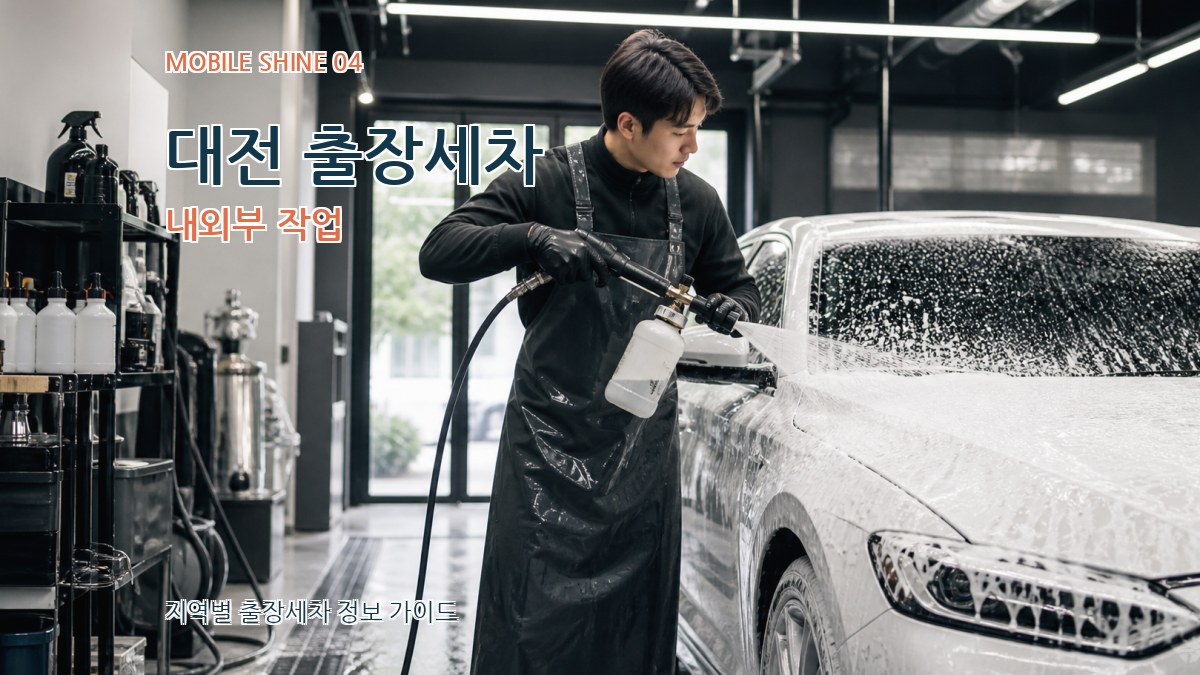 대전 출장세차 내외부 작업