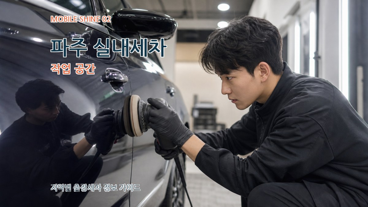 파주 실내세차 작업 공간