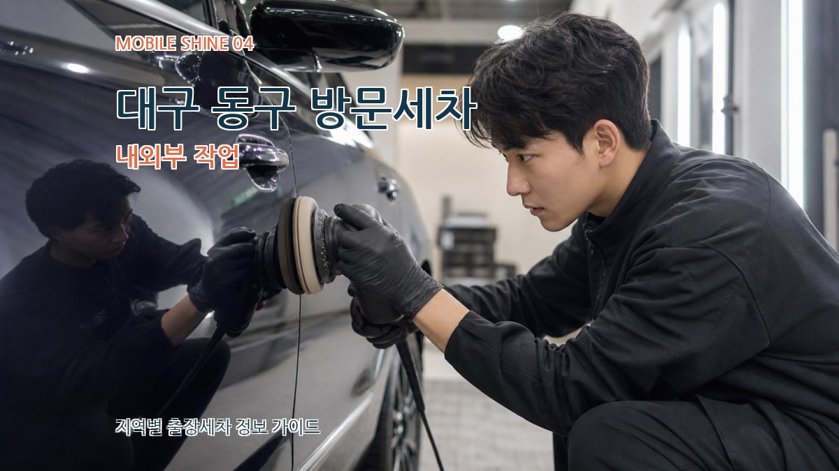 대구 동구 방문세차 내외부 작업