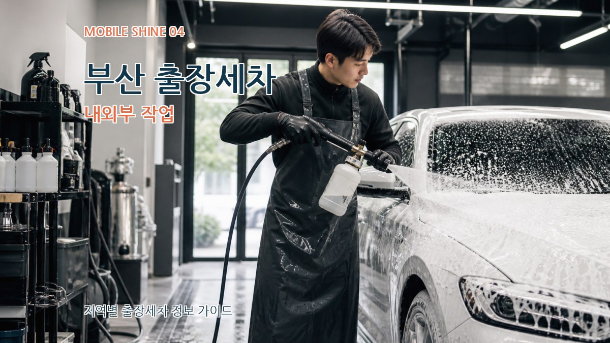 부산 출장세차 내외부 작업