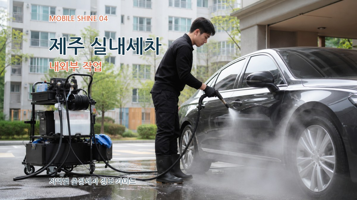 제주 실내세차 내외부 작업
