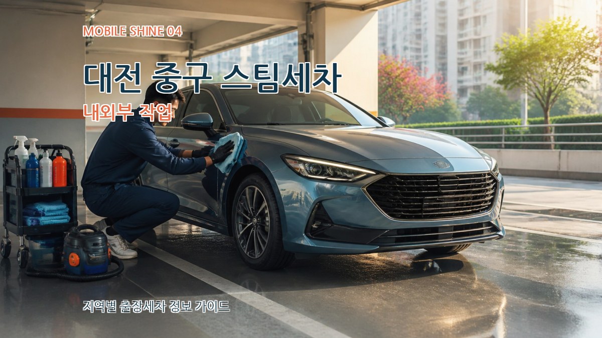 대전 중구 스팀세차 내외부 작업