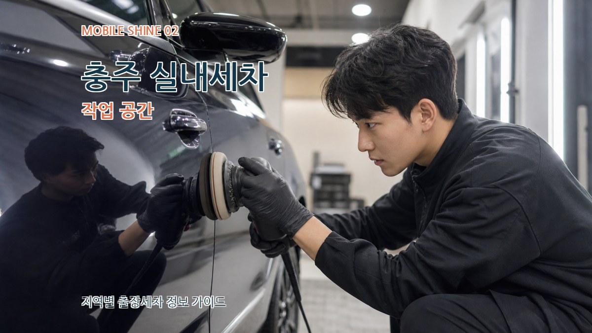 충주 실내세차 작업 공간