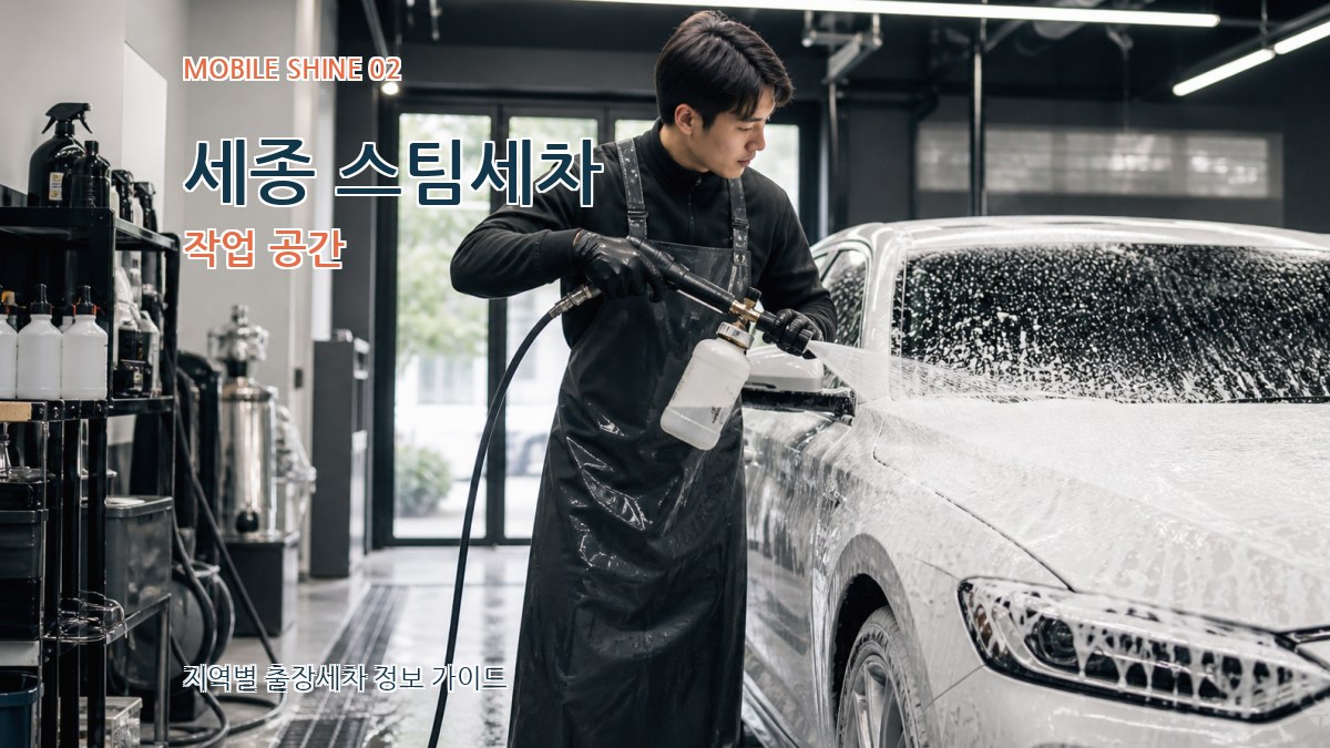 세종 스팀세차 작업 공간