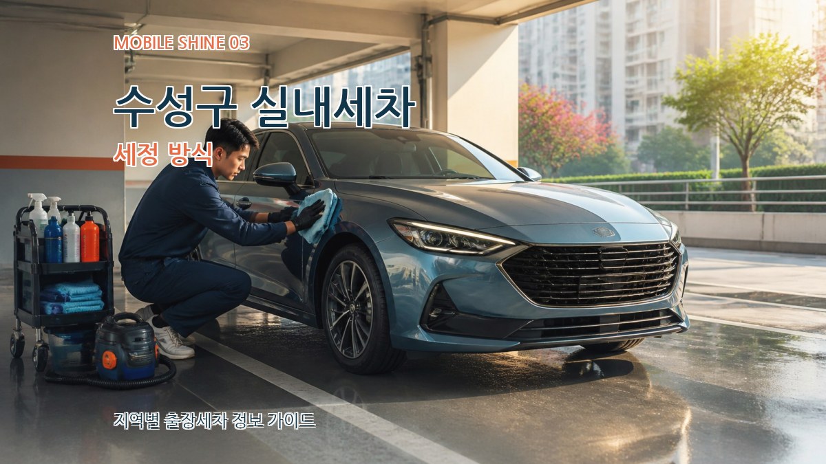 수성구 실내세차 세정 방식