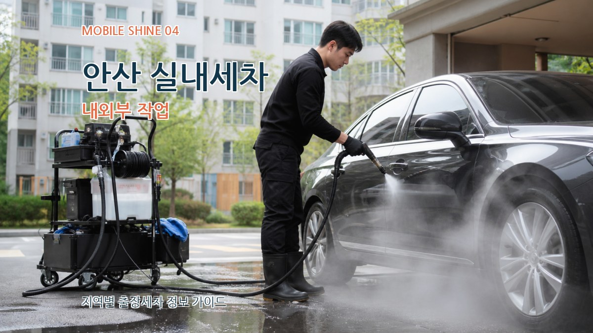 안산 실내세차 내외부 작업