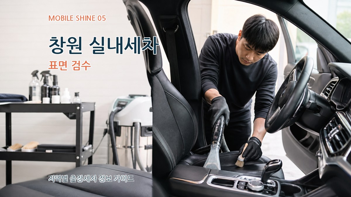 창원 실내세차 표면 검수