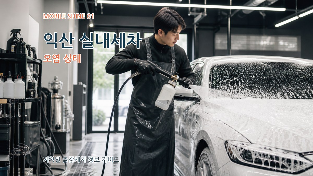 익산 실내세차 오염 상태
