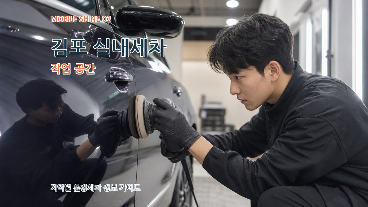 김포 실내세차 작업 공간