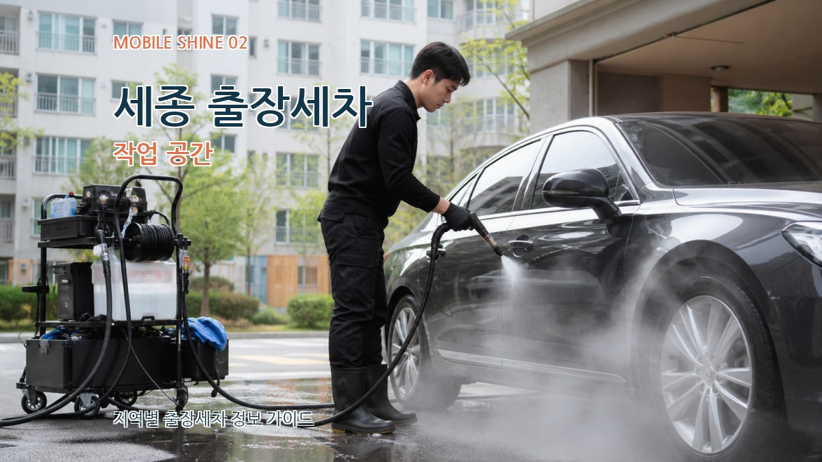 세종 출장세차 작업 공간