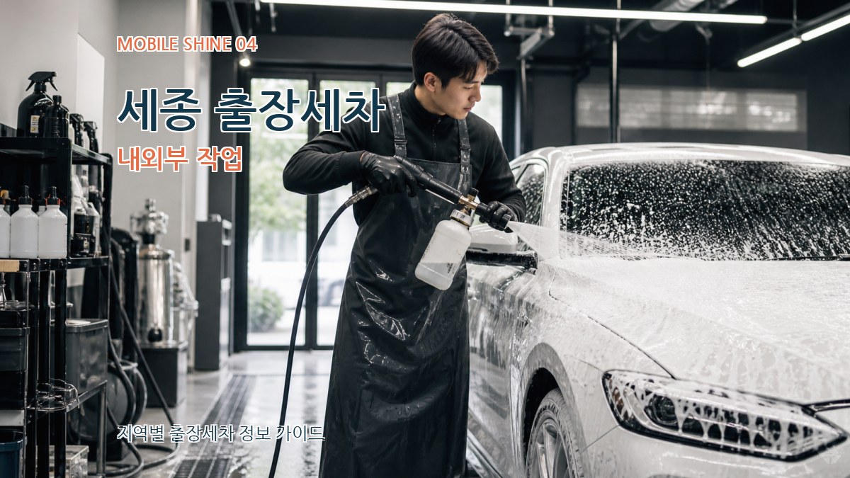 세종 출장세차 내외부 작업