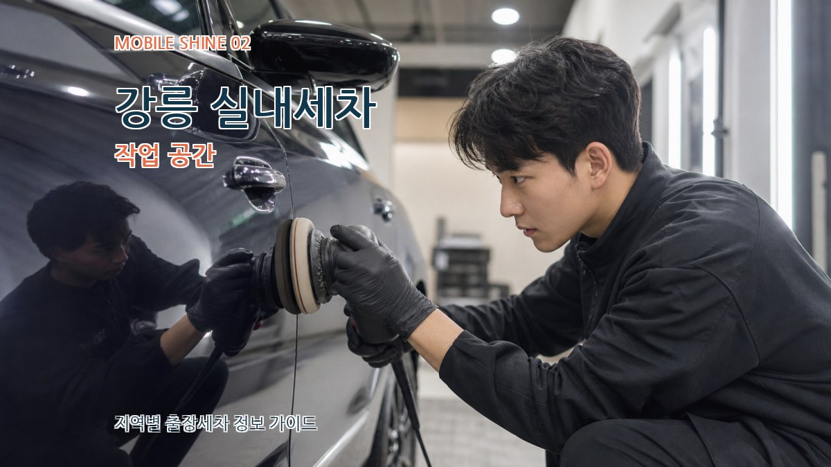 강릉 실내세차 작업 공간