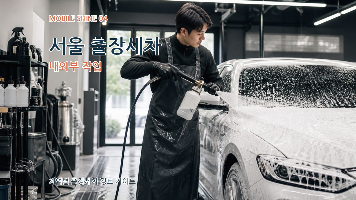 서울 출장세차 내외부 작업