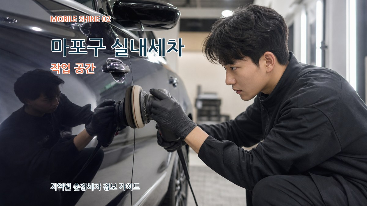 마포구 실내세차 작업 공간