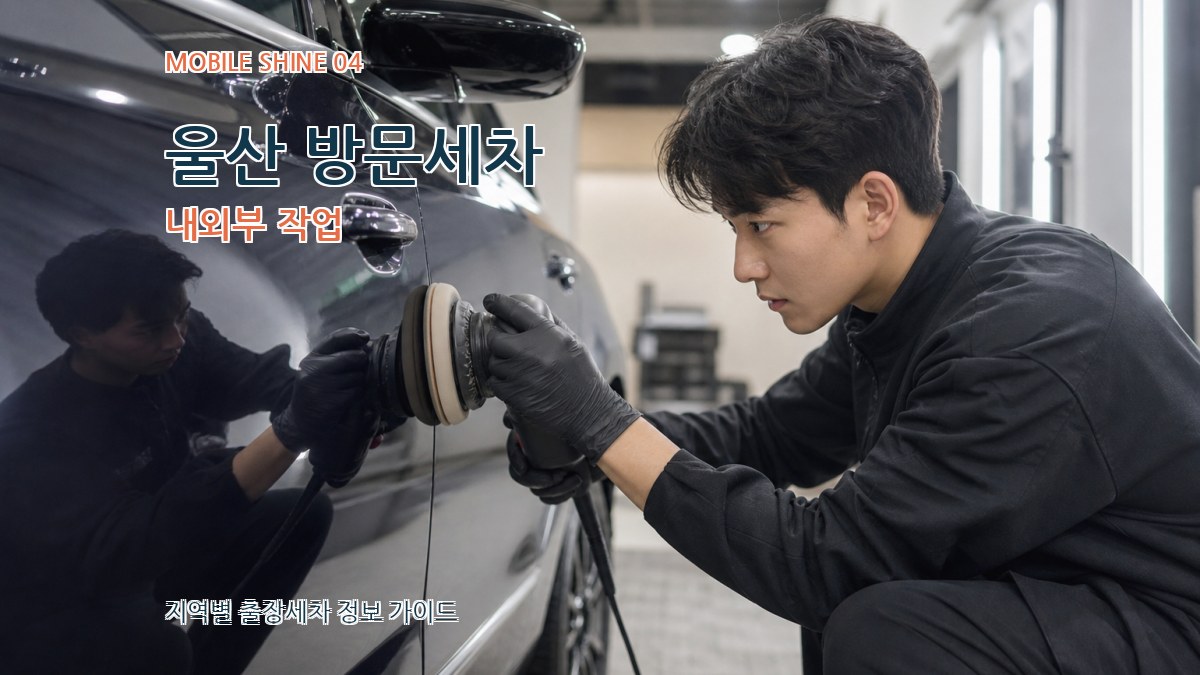 울산 방문세차 내외부 작업