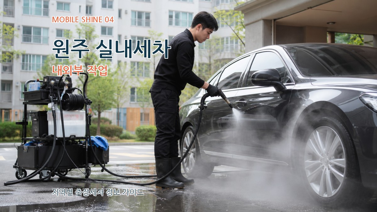 원주 실내세차 내외부 작업