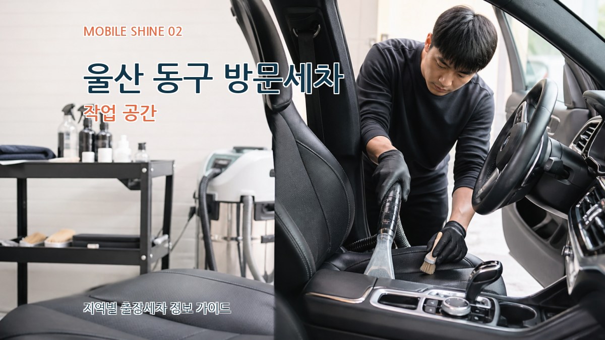 울산 동구 방문세차 작업 공간