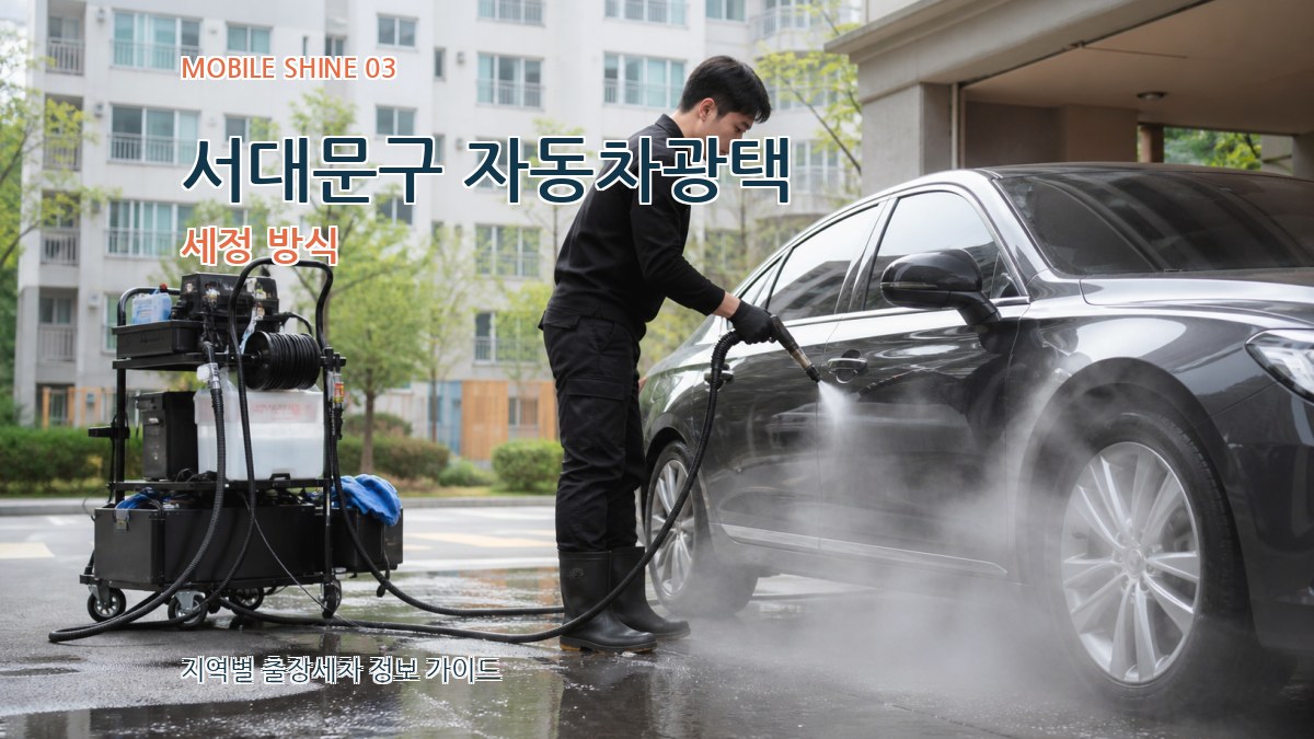 서대문구 자동차광택 세정 방식