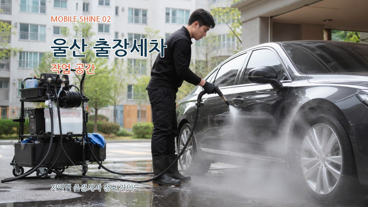 울산 출장세차 작업 공간