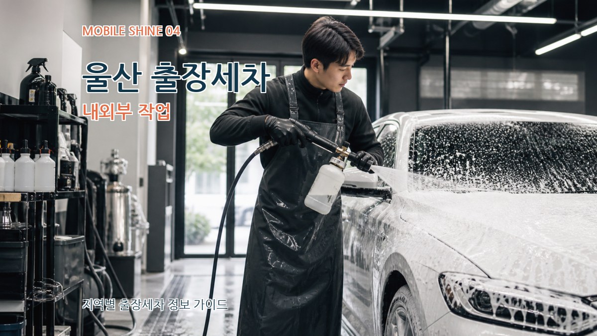 울산 출장세차 내외부 작업