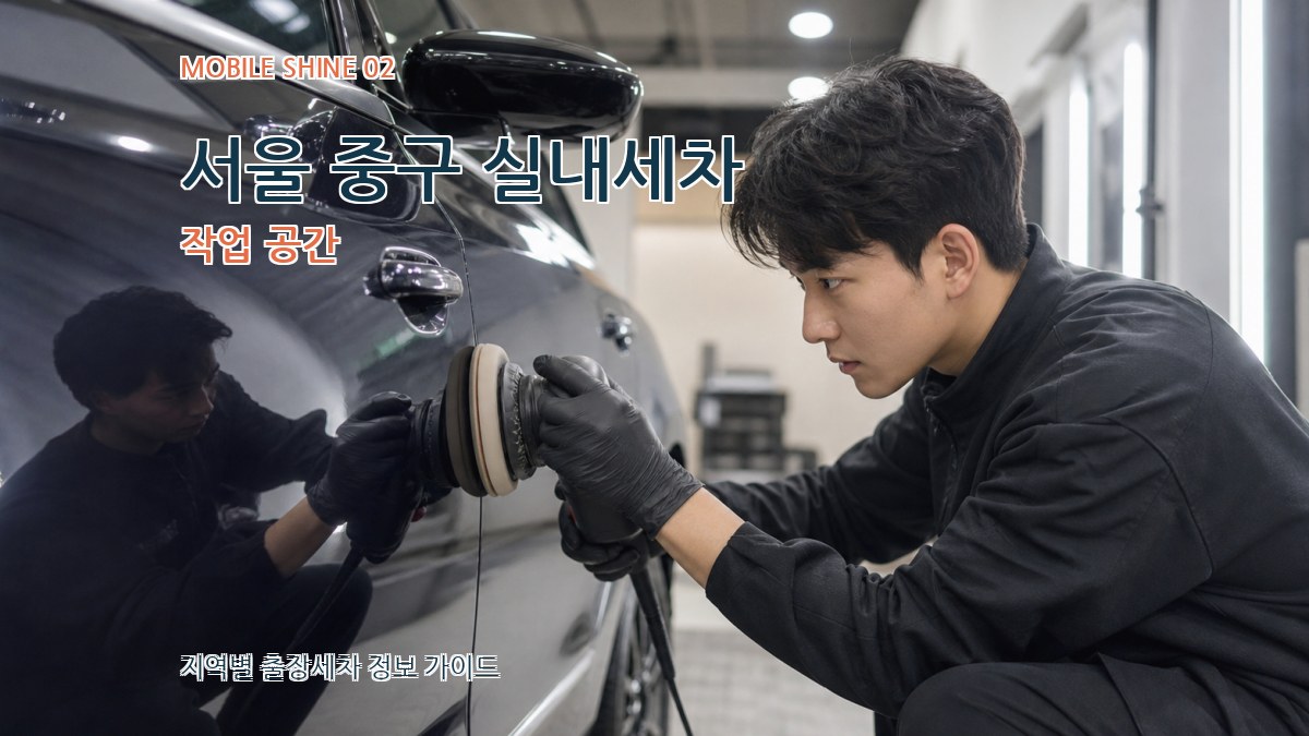 서울 중구 실내세차 작업 공간