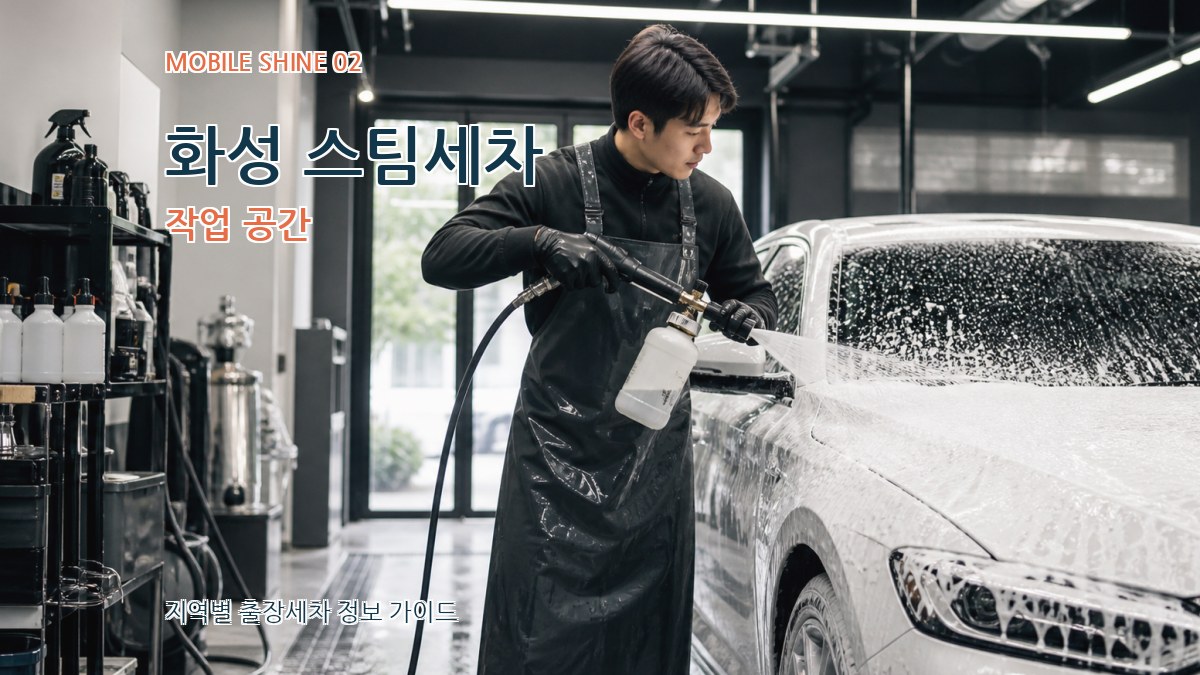 화성 스팀세차 작업 공간