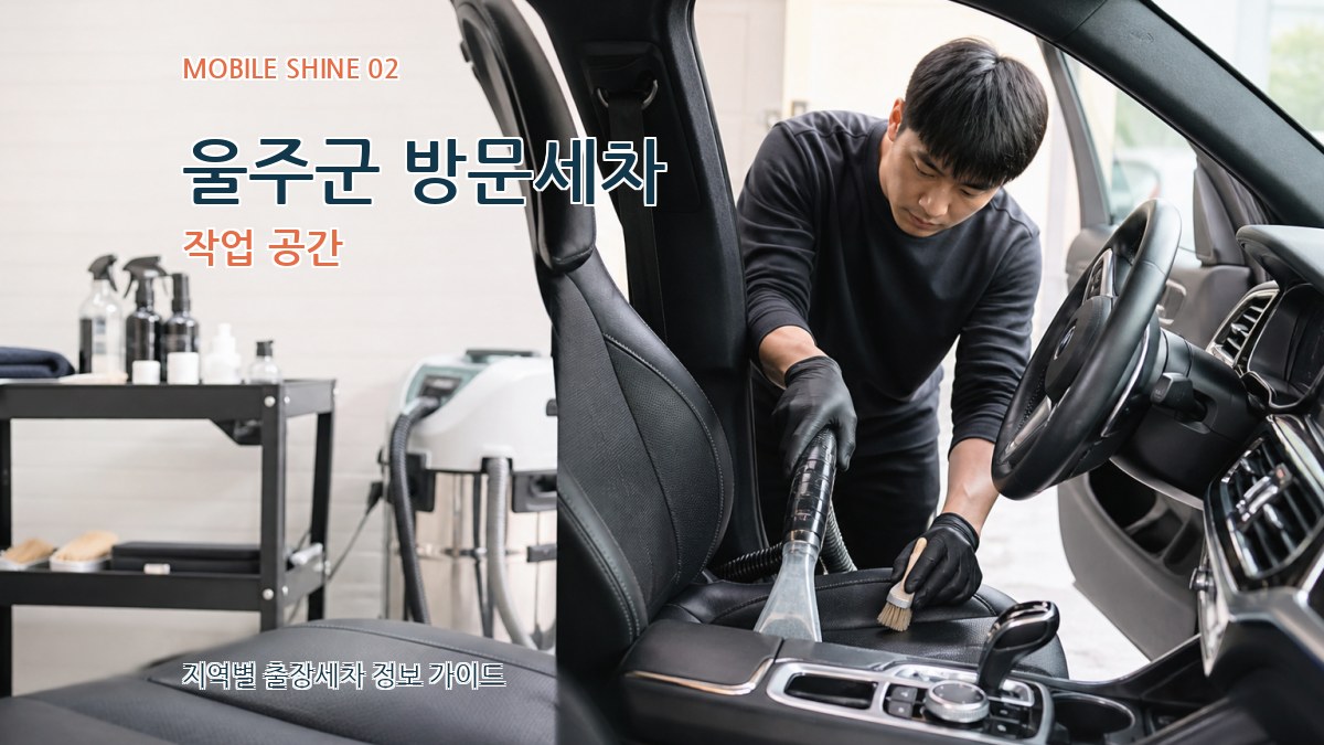 울주군 방문세차 작업 공간