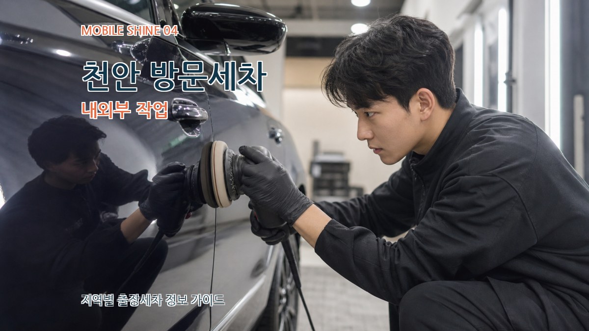 천안 방문세차 내외부 작업