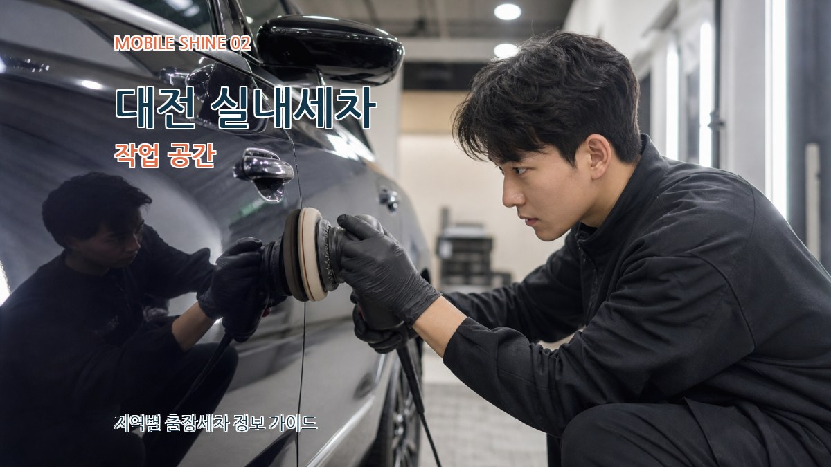 대전 실내세차 작업 공간