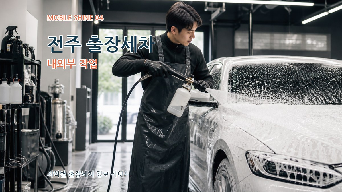 전주 출장세차 내외부 작업