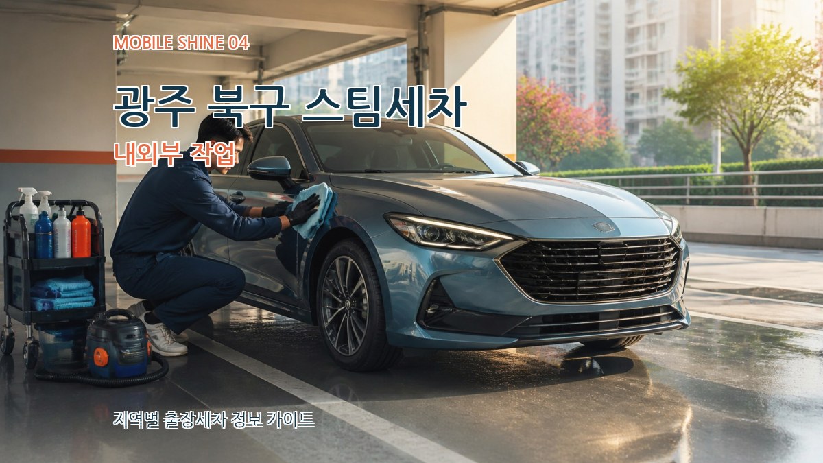 광주 북구 스팀세차 내외부 작업