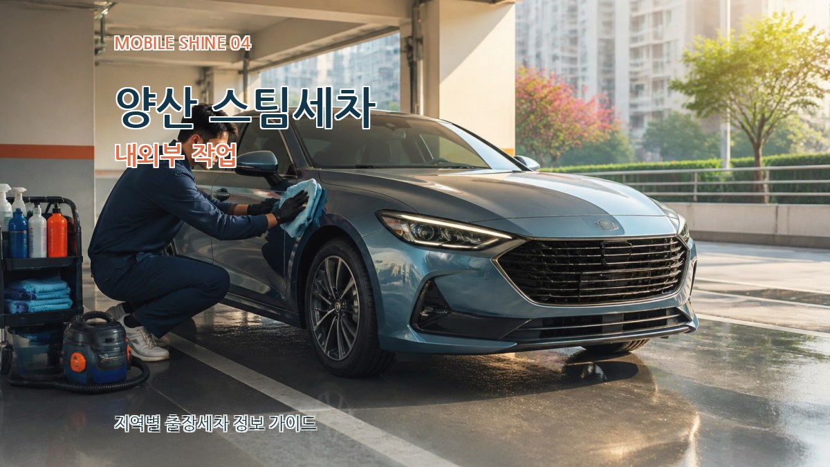 양산 스팀세차 내외부 작업