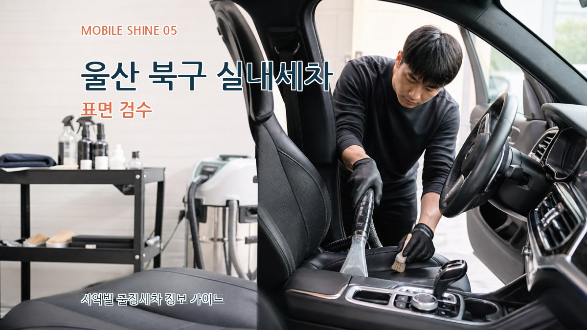 울산 북구 실내세차 표면 검수