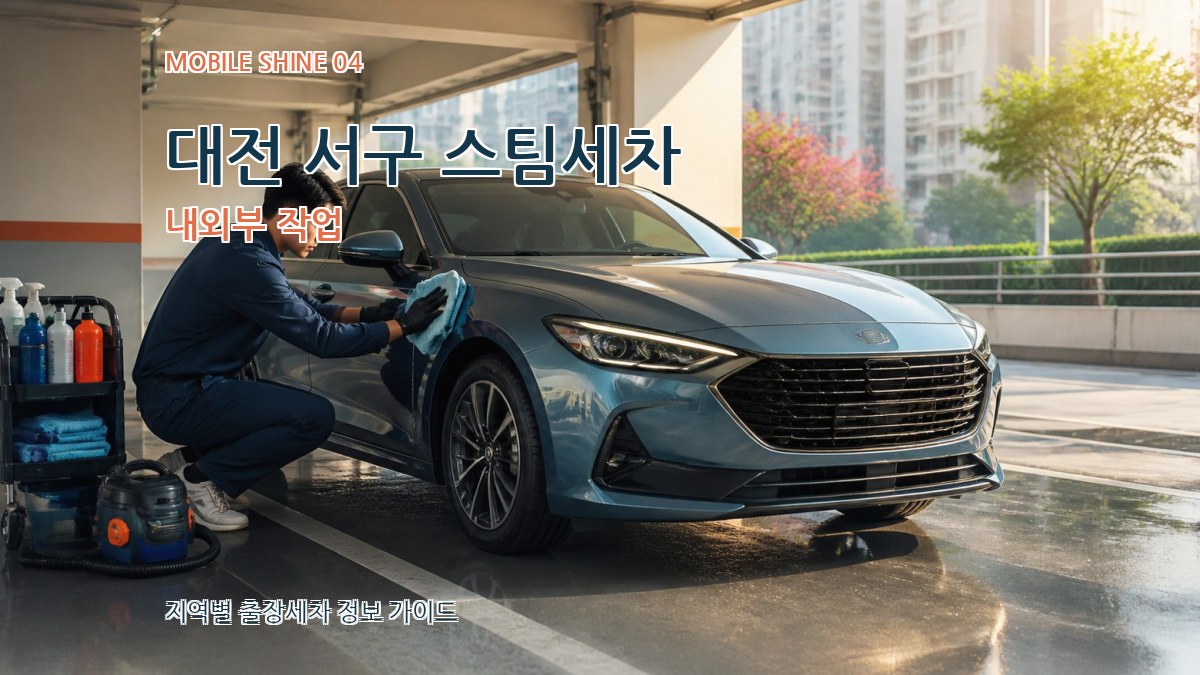 대전 서구 스팀세차 내외부 작업
