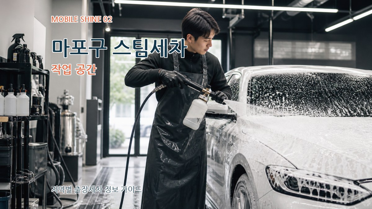 마포구 스팀세차 작업 공간