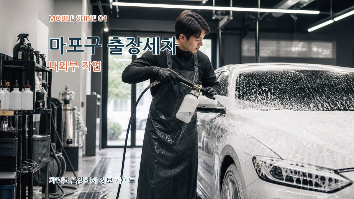 마포구 출장세차 내외부 작업