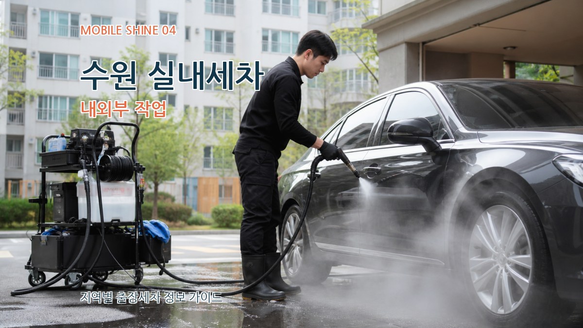 수원 실내세차 내외부 작업